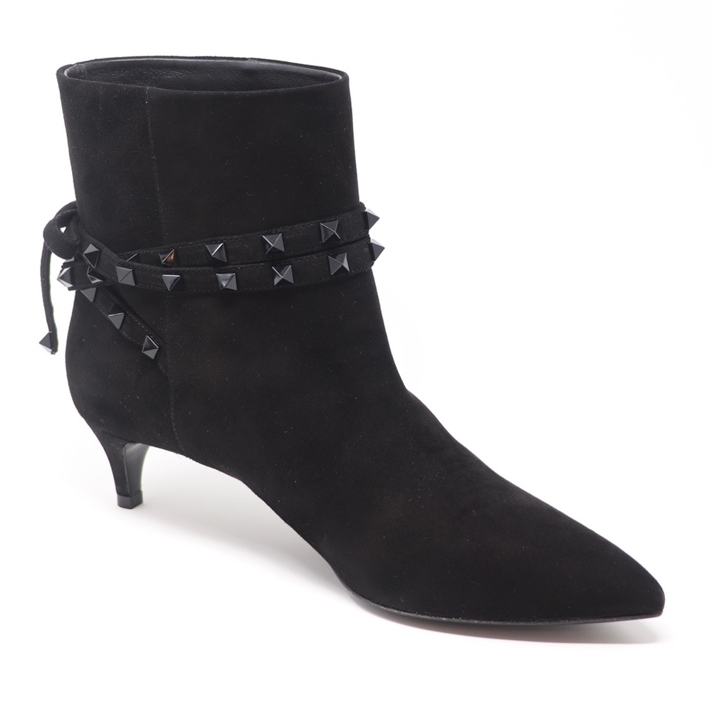 Brand New 8 Valentino Garavani Rockstud Flair Suede Booties - Picture 2 of 12